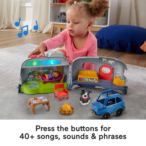 Little People Light-Up Learning Camper Vehicle Playset Little People Light Up Camper HGP71