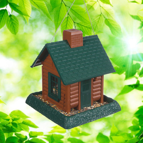 North States Log Cabin Birdhouse Outdoors