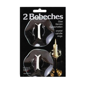 2-Pack Glass Bobeches for Taper Candles M1920PR