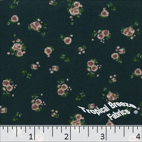 Double Brushed Knit Floral Fabric 32925 mallard