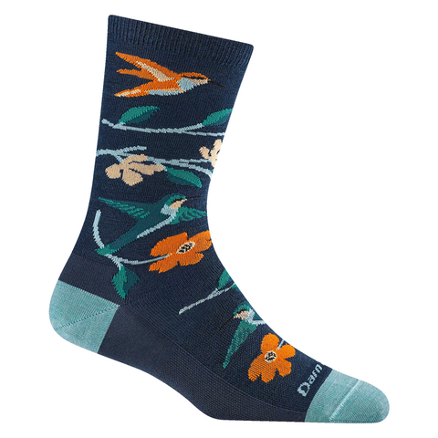 Midnight Women's Birds of a Feather Crew Lightweight Lifestyle Sock 6121