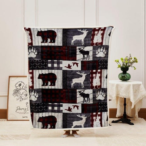 Virah Bella Mountain Trails sherpa throw