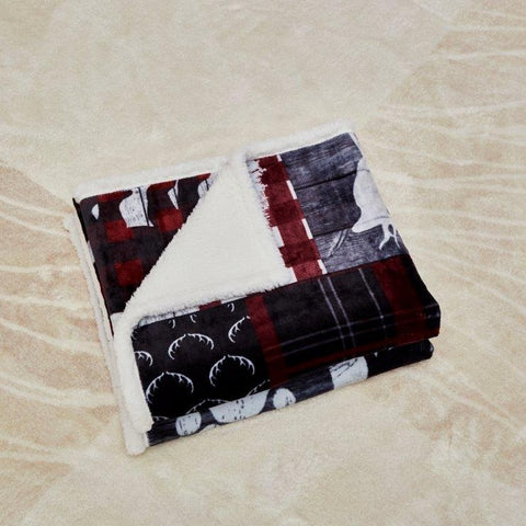 Virah Bella Mountain Trails sherpa throw folded