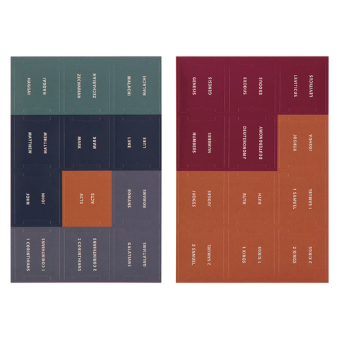 Multicolored Multicolored Bible Indexing Stickers, Old and New Testament ITAB0