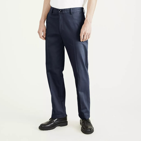 Navy Men's Signature Stretch Flat Front A3159