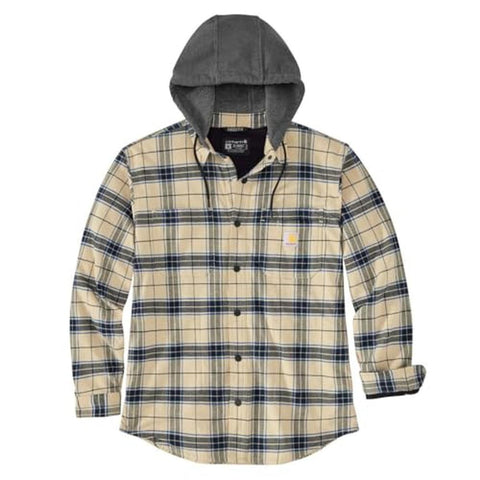 Men's Big and Tall Rugged Flex Fleece Lined Hooded Shirt Jac 107011