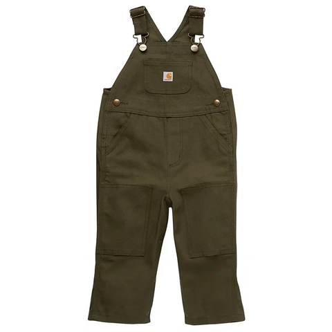 Olive Unisex Infants' Loose Fit Canvas Bib Overall CM8757