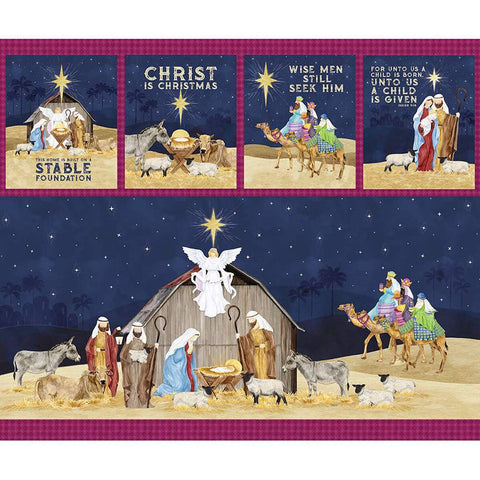 Come Let Us Adore Him Cotton Craft Panel PD16316