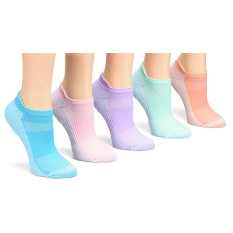 Pastel Women's Performance Anklets 5 Pair Pack