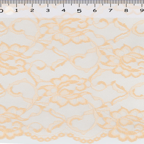 Peach lace fabric