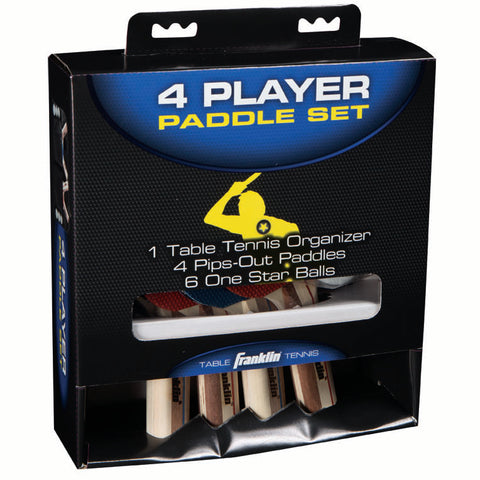Franklin 4-Player Table Tennis Paddle Set including Balls