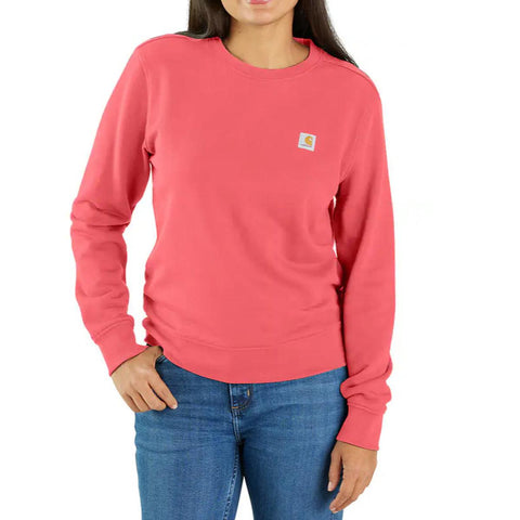 Pink Salmon Women's French Terry Crewneck Sweatshirt 106179-DOV