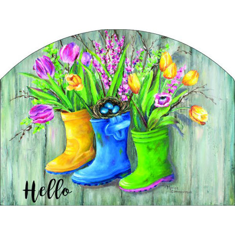 Spring & Summer Outdoor Decor Plaque Rain Boots