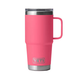 Yeti Rambler 20 oz Travel Mug with Handle in Tropical Pink