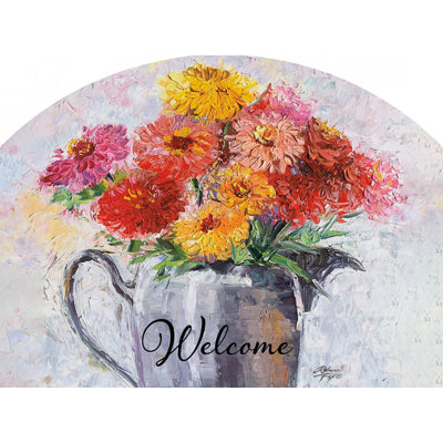 Spring & Summer Outdoor Plaque Rebecca's Zinnias
