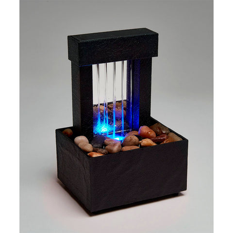 Reflections LED Mirrored Table Fountain 097794 with light and water