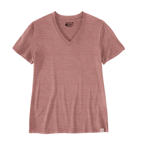 Rose Women's Solid Short-Sleeve V-Neck T-Shirt 105739