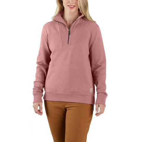 Rose Tint Women's Tencel Fiber Series Relaxed Fit Half-Zip Sweatshirt 106451