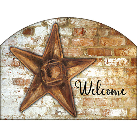 Spring & Summer Outdoor Decor Plaque Rusty Star Brick