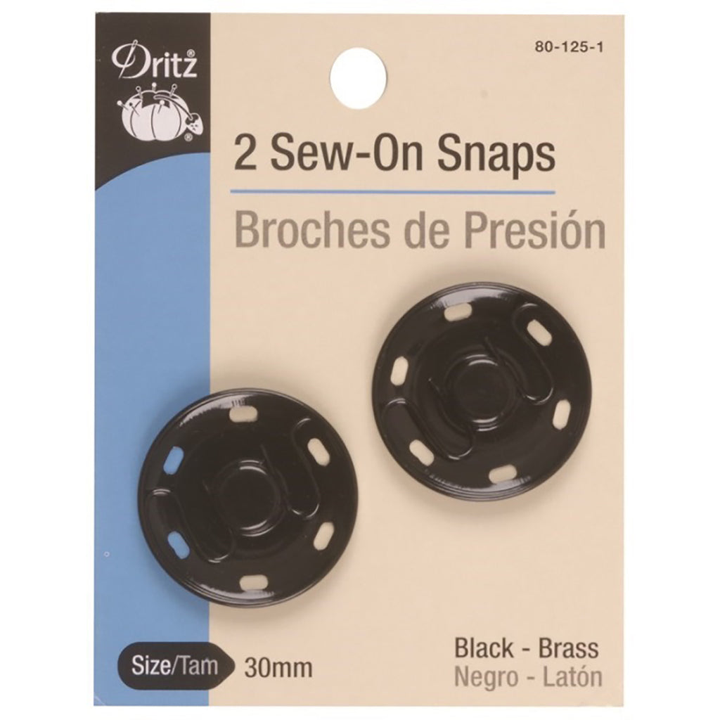 Dritz 30 MM Black Sew-On Snaps S-80-125-1 – Good's Store Online