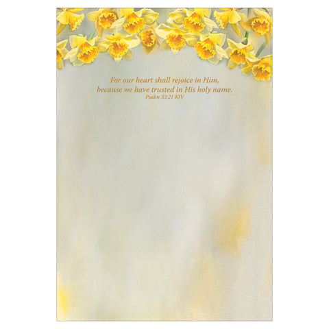 Inside of daffodil card.
