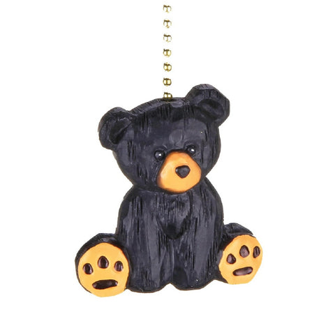 Sitting Baby Black Bear Fan Pull