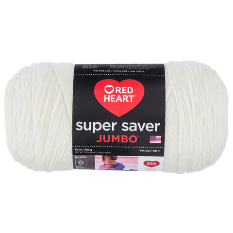 Soft White Red Heart Yarn.