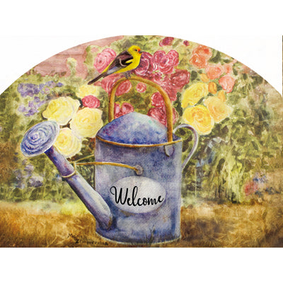 Spring & Summer Outdoor Decor Plaque Blue Sprinkling Can