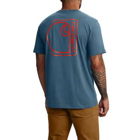 Storm Blue Men's Relaxed Fit Short-Sleeve Pocket C Graphic T-Shirt 106760