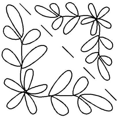 7" & 9.5" Corner Swirl Quilting Stencil TB040