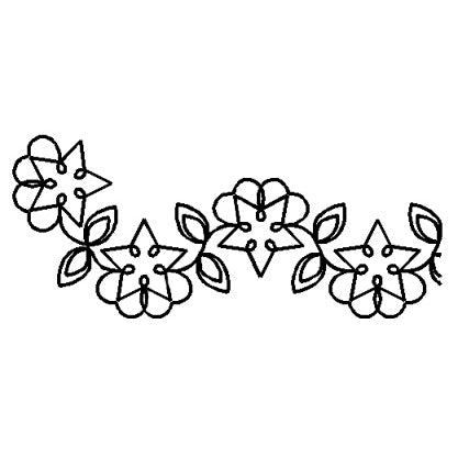 5.5" Star Vine Border with Corner Quilting Stencil TB44