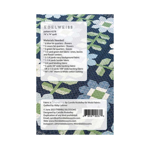 Shoreline Collection Edelweiss Pattern TB 278 back