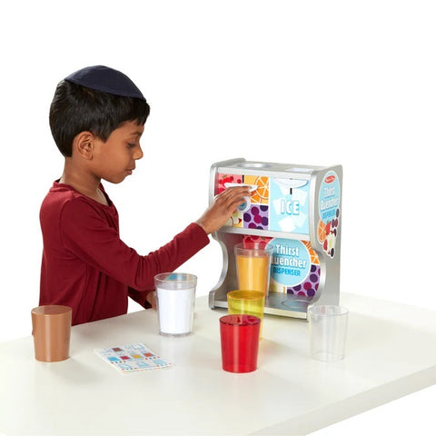 Boy playing with Thirst Quencher Dispenser