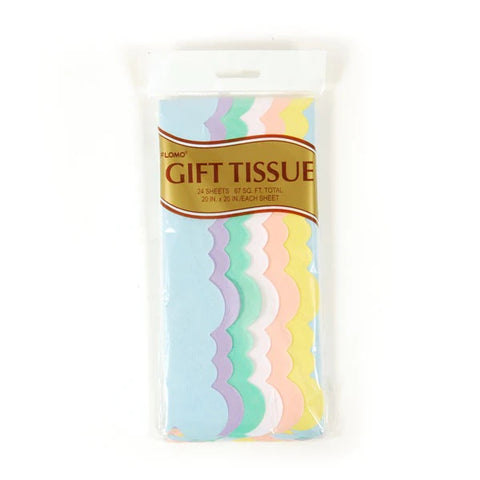 Pastel Scalloped Tissue Paper TSDC35