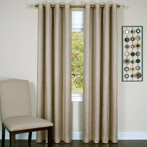 Tan drape.