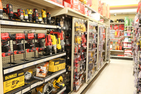Power tools in aisle
