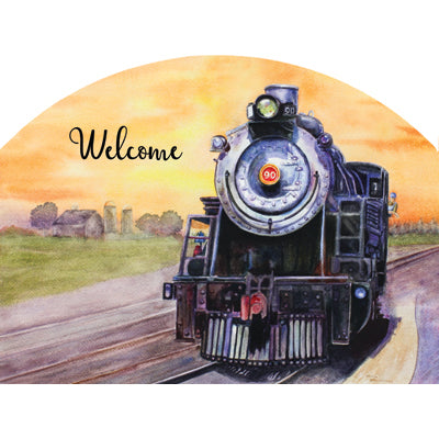 Spring & Summer Outdoor Decor Plaque Train Engine