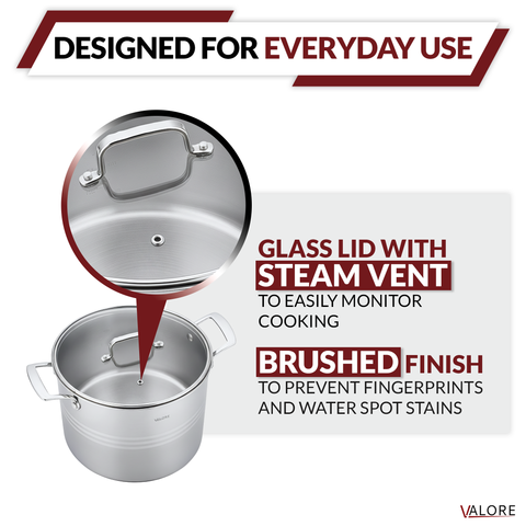 Details about lid for Valore 5 ply stainless steel stock pot