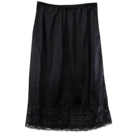 Black nylon half-slip.