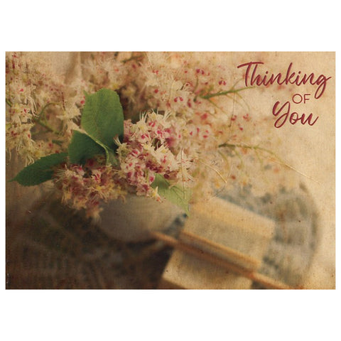 Vintage Floral Thinking of You Boxed Cards SBEG22607 front of card