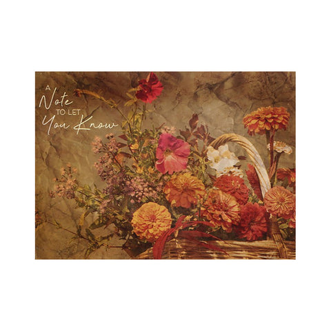 Vintage Floral Thinking of You Boxed Cards SBEG22607 front of card