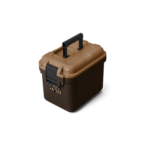 Yeti LoadOut GoBox 15 gear case in Wetlands Brown profile view