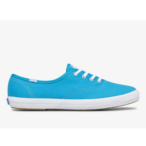Neon Blue Keds Champion canvas shoes for women