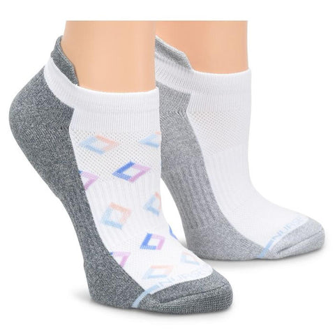 White Women's Compression Ankle Socks 2-pair Pack