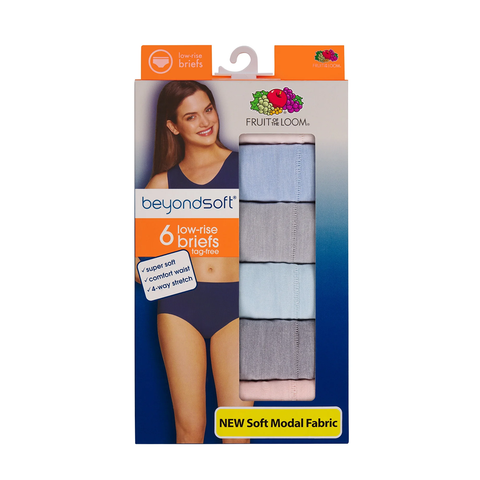 Women's Beyondsoft Low-Rise Brief Underwear 6 Pack 6DBSML1 B