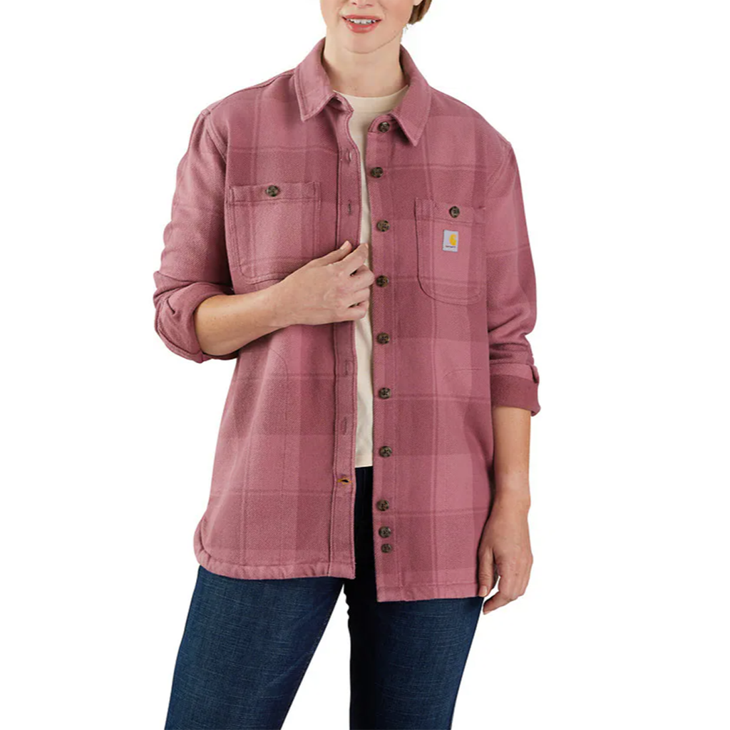 Twill shirt jacket womens top
