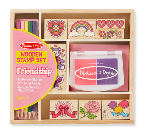 Melissa & Doug Friendship wooden stamp set.