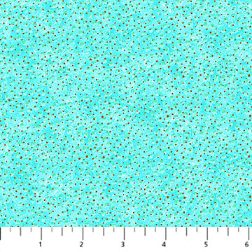 aqua, Shimmer Enigma Collection Tiny Dot Cotton Fabric 28187M
