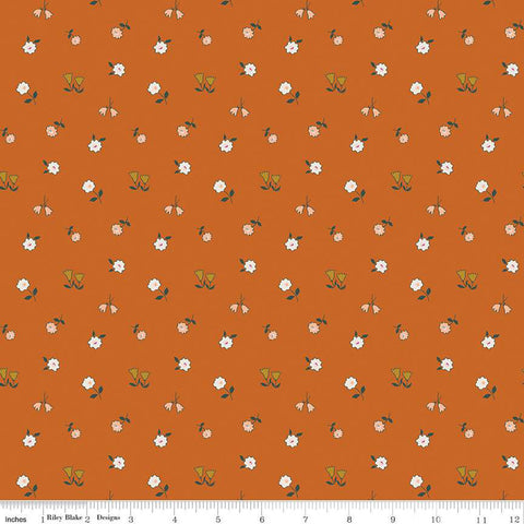 Forgotten Memories Collection Scattered Flowers Cotton Fabric autumn