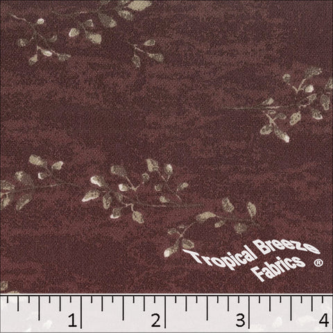 autumn brown, Koshibo Print Polyester Fabric 048524
